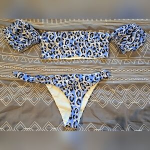 La Porte Leopard Print Bikini Size Small
